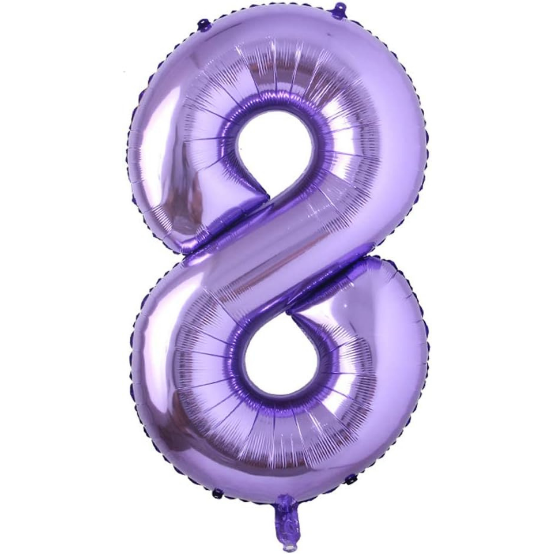 8 Rakam Folyo Balon, Mor 