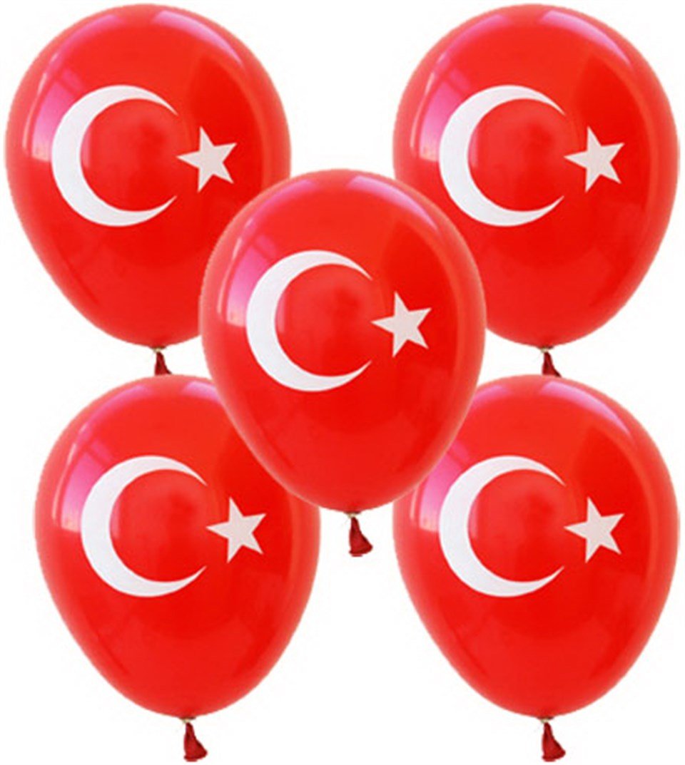Ay Yıldızlı Balon, 10´lu Paket