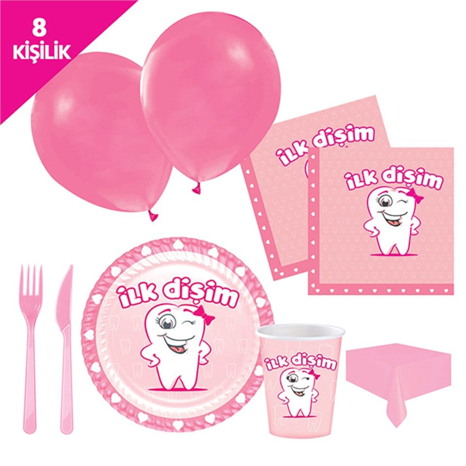 Diş Partisi Pembe, Parti Seti 8 Kişilik