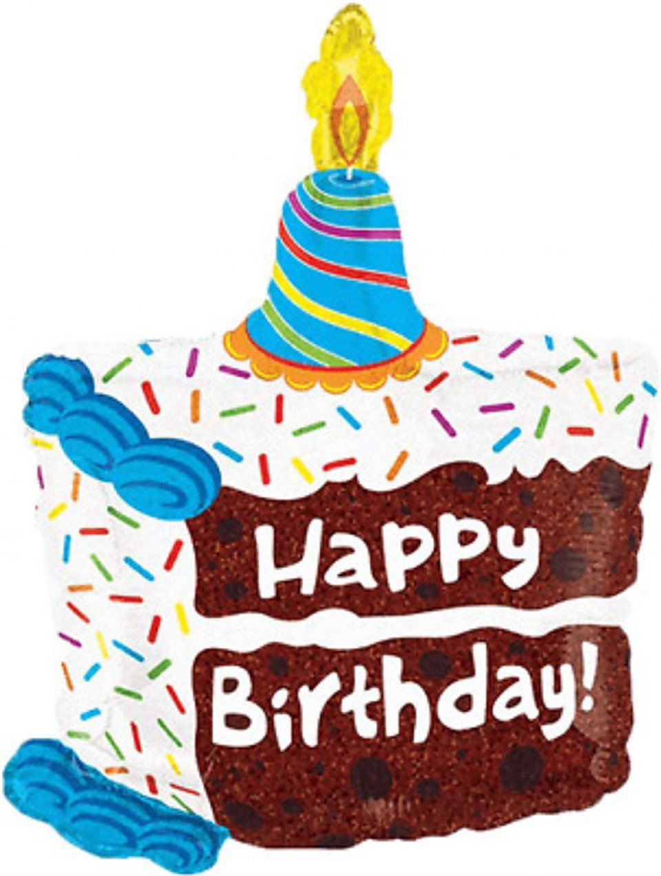 Doğumgünü Keki Dilimi, Supershape Folyo Balon