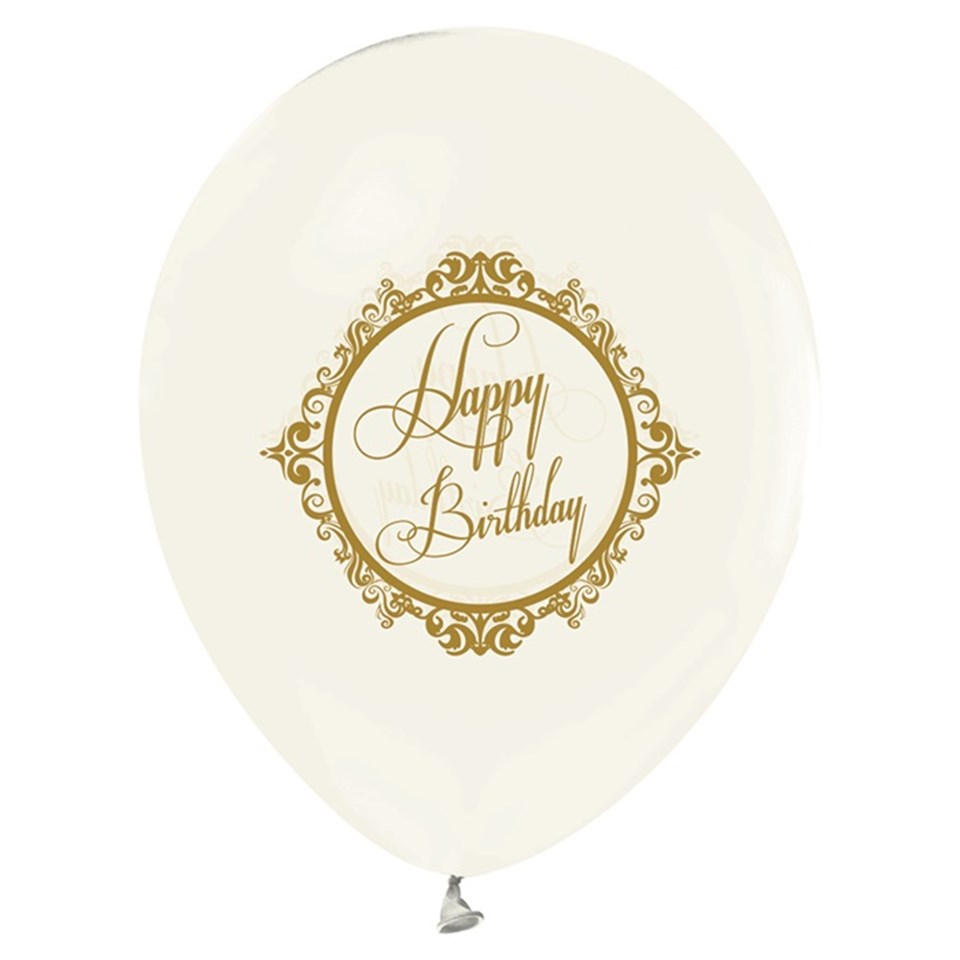 Gold Renkte HB Baskılı Şeffaf Balon