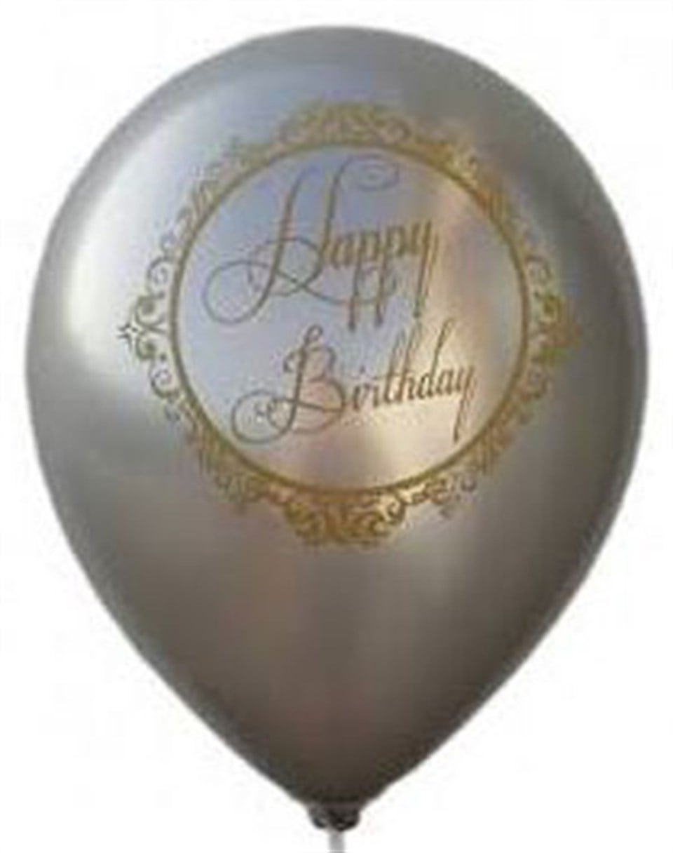 Gold Renkte HB Baskılı Silver Balon