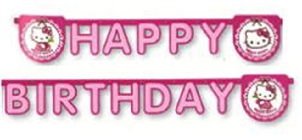 Hello Kitty Kalpler, Happy Birthday Banner