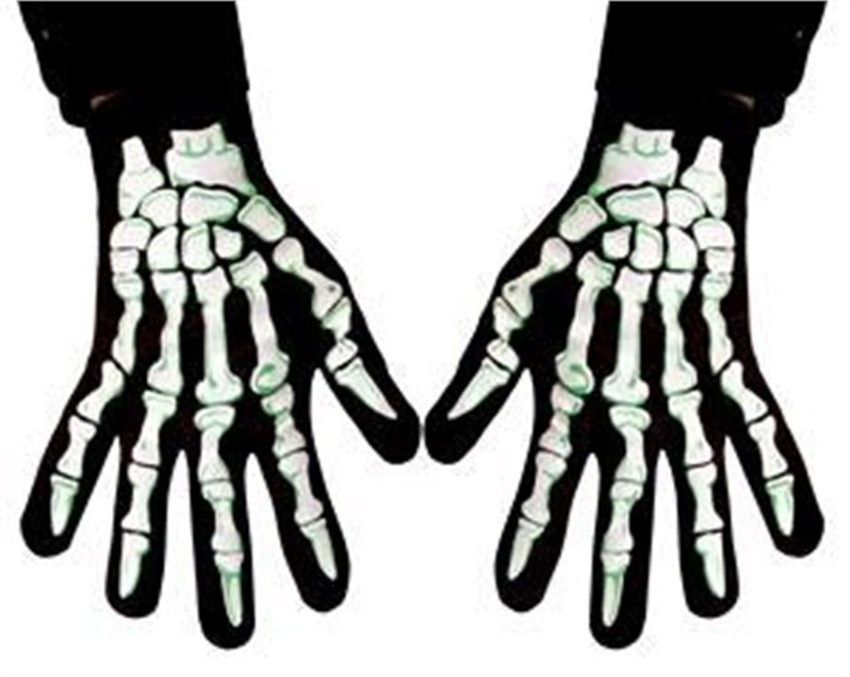 İskelet Eldiveni Fosforlu