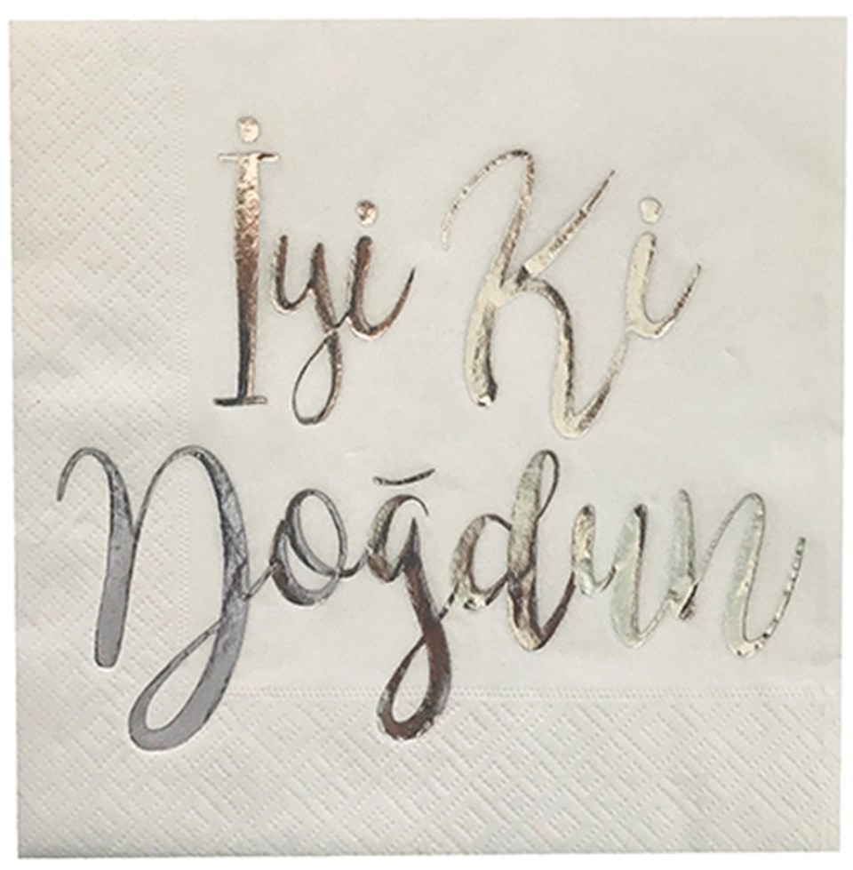 İyi Ki Doğdun Gümüş Peçete 16lı