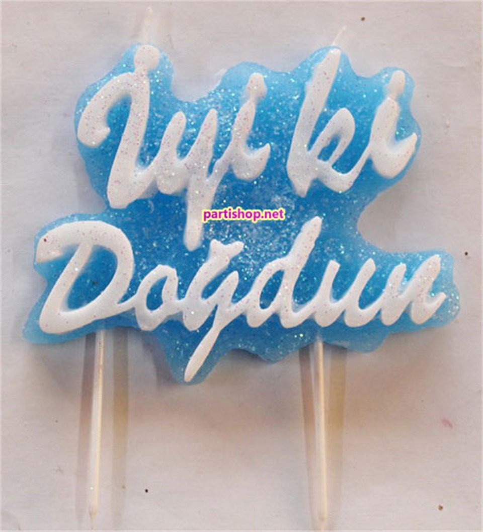 İyiki Doğdun Mavi Mum