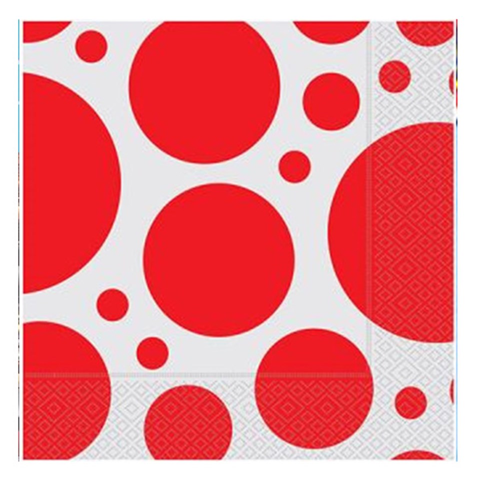 Kırmızı Puantiyeli Peçete