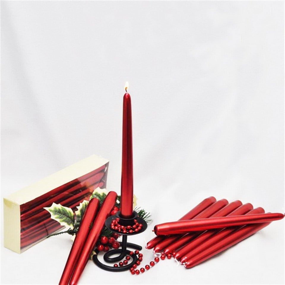 Kırmızı Şamdan Mumu 2'li