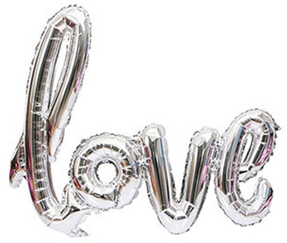 Love, Folyo Balon Gümüş