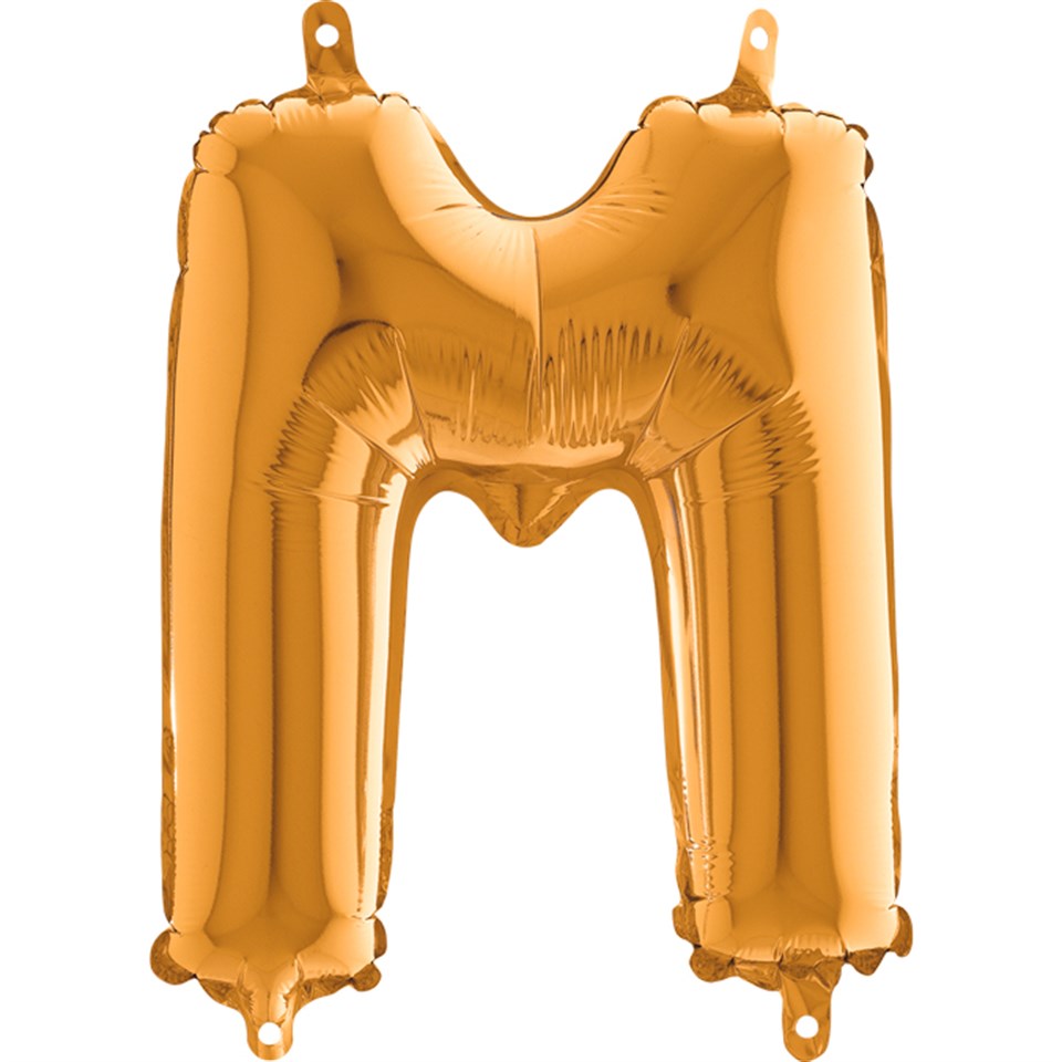M Harf Folyo Balon Mini Altın (35 cm)