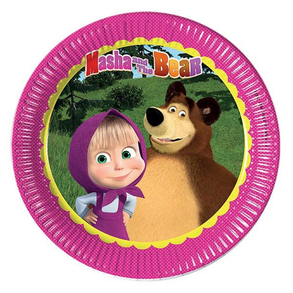 Masha ve Koca Ayı Kağıt Tabak