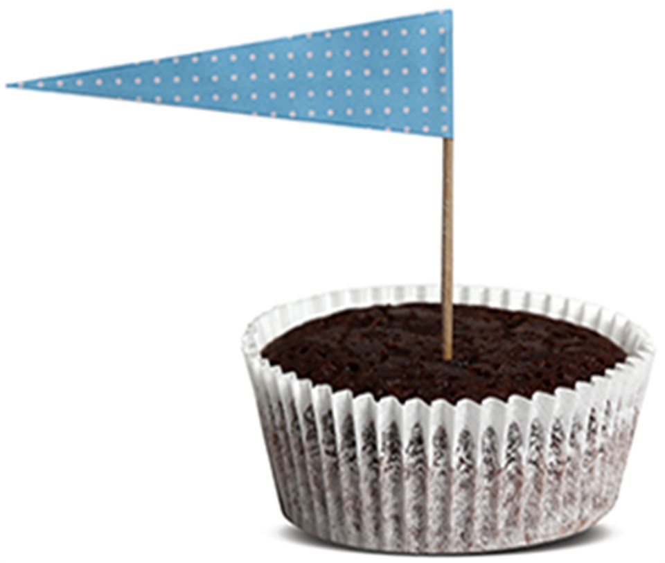 Mavi Puantiyeli Bayrak Kürdan