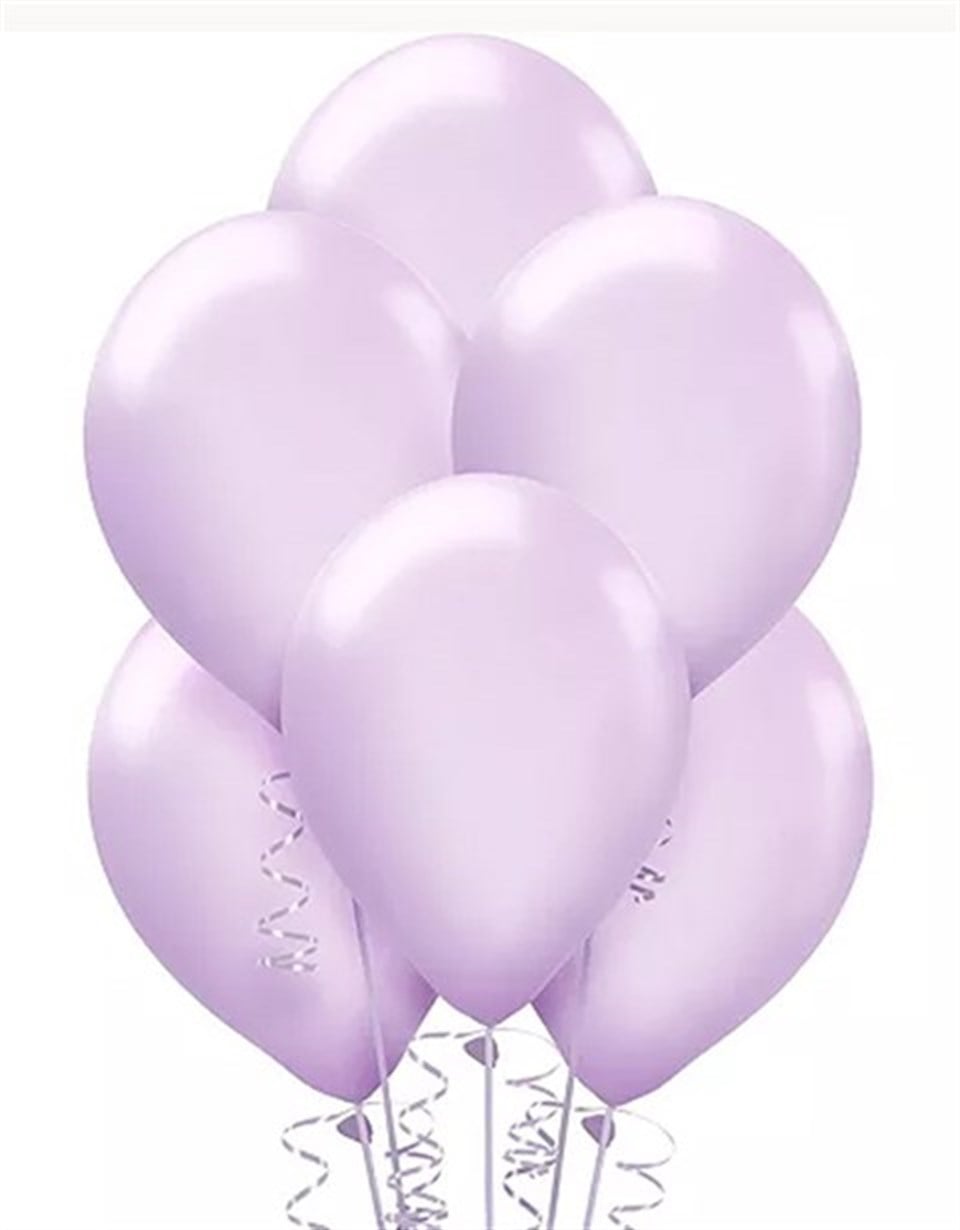 Metalik Lila Balon, 8li Paket