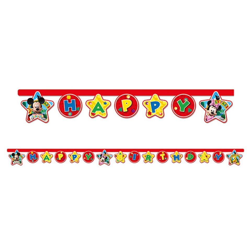 Mickey Playful, Happy Birthday Banner