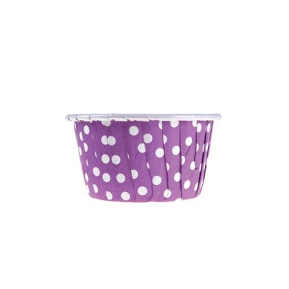 Mor Puantiyeli Muffin Kek Kalıbı