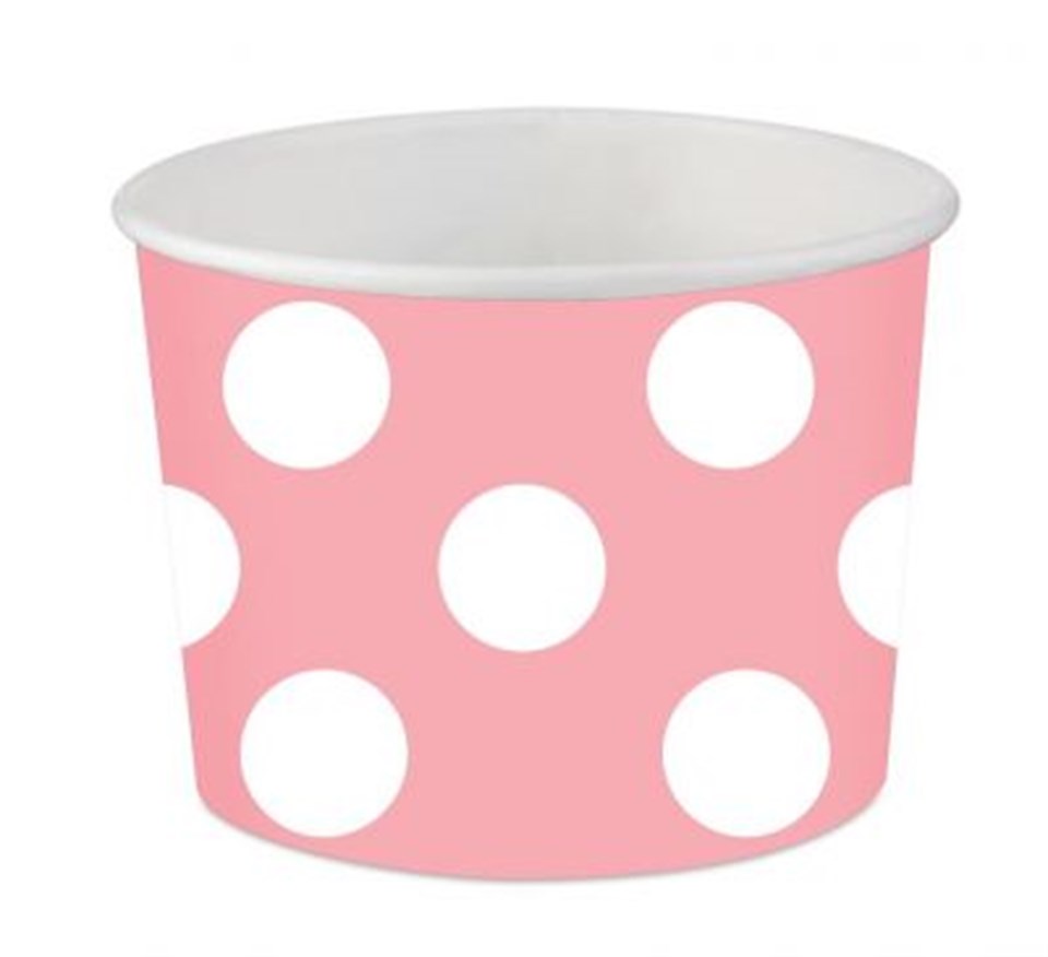 Pembe Puantiyeli Kase