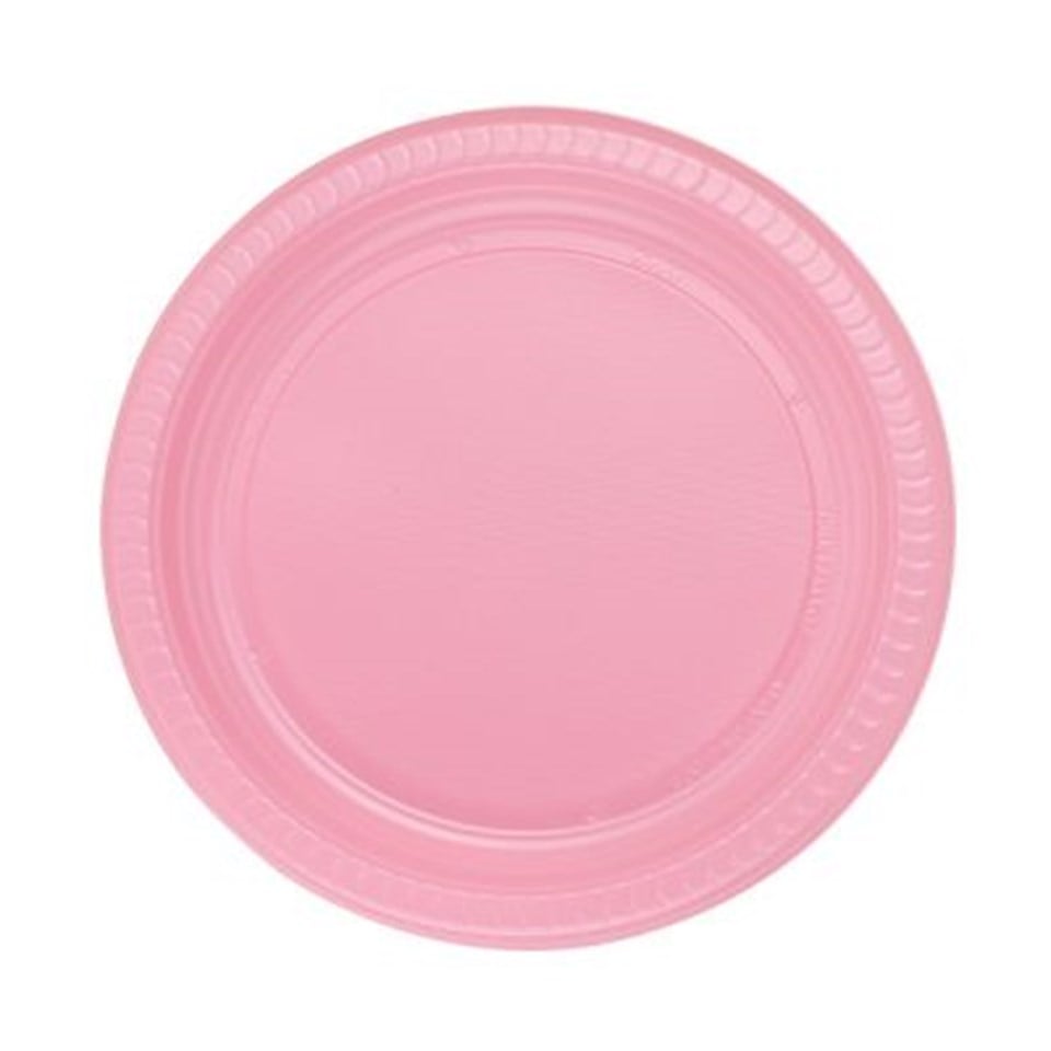 Plastik Tabak Lüks Pembe 25´li