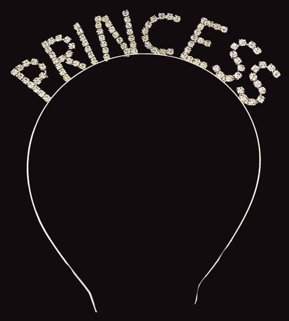 Princess Kristal Taşlı Gümüş Metal Taç