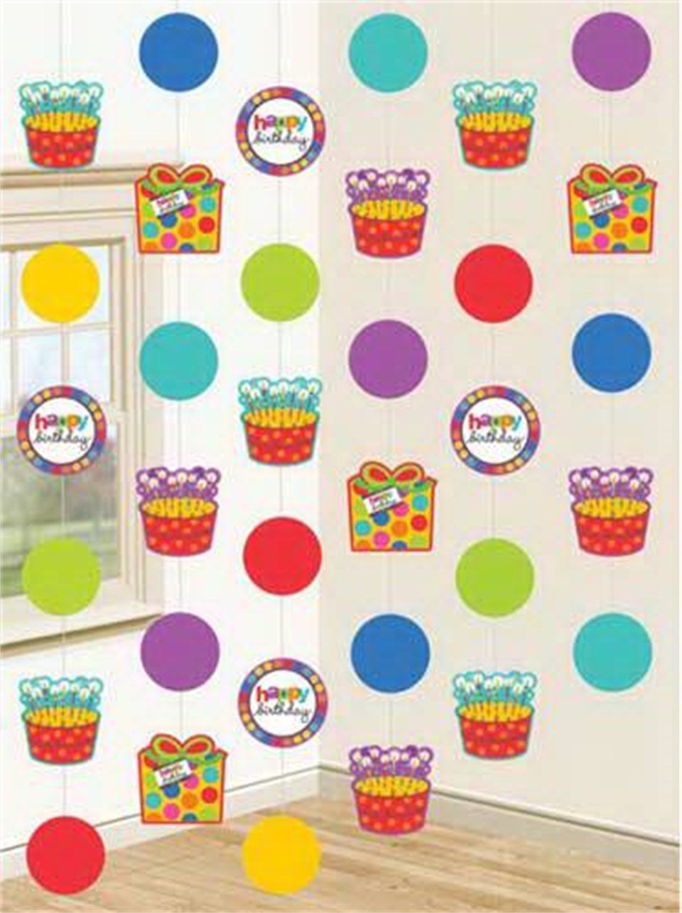 Puantiyeli Doğumgünü İp Süs