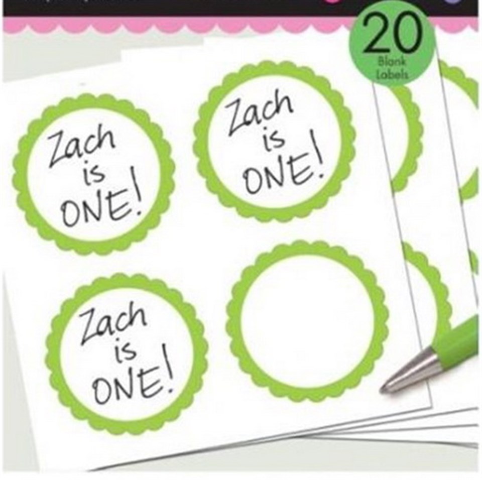 Şeker Büfesi Etiket, Kivi Yeşili Kişiselleştir