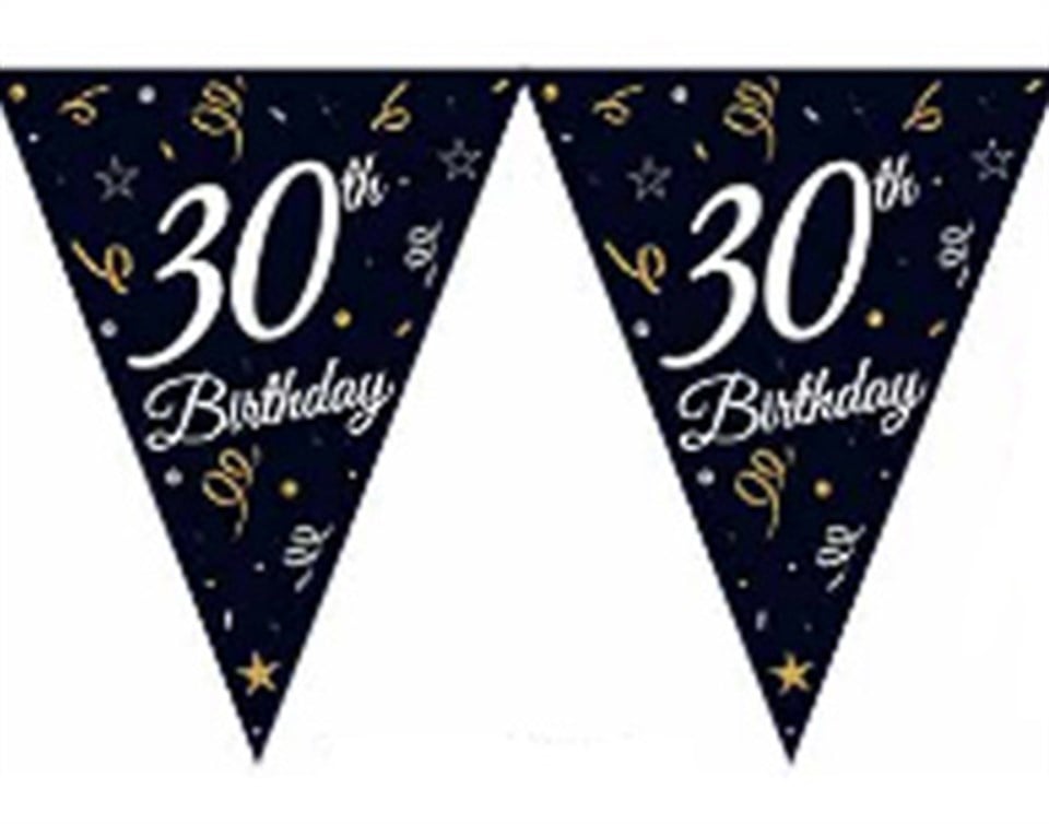 Sparkling Confetti 30 Yaş Bayrak Dizisi