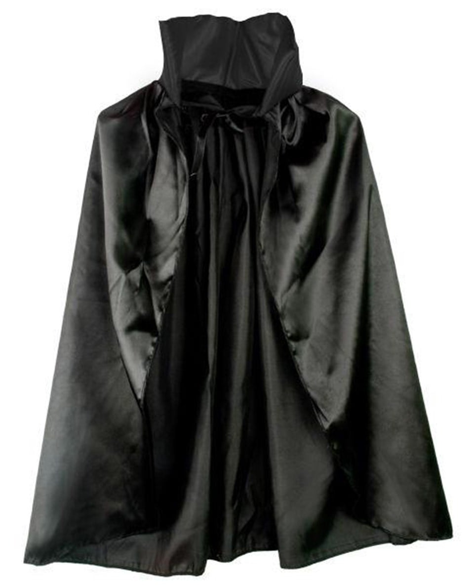 Yakalı Siyah Pelerin, 90cm