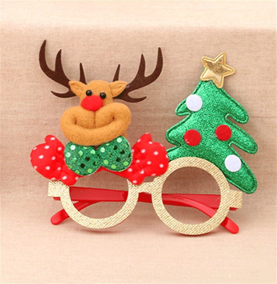 Yılbaşı Geyik ve Ağaç Gözlük