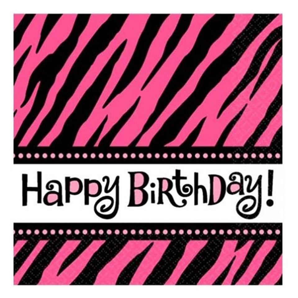 Zebra Cool, Happy Birthday Peçete