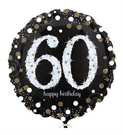60 Yaş Pırıltılı Gümüş, Folyo Balon