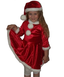 Noel Anne Çocuk Kostümü Kadife 3-4