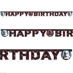 Star Wars Heroes & Villains Happy Birthday Banner