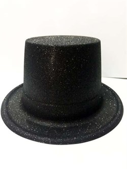Silindir Uzun Simli Şapka, Siyah