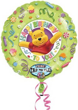 Winnie Happy Birthday, Müzikli Folyo Balon