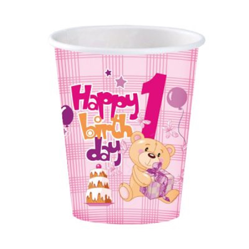 1 Oldum Partisi Pembe Bardak