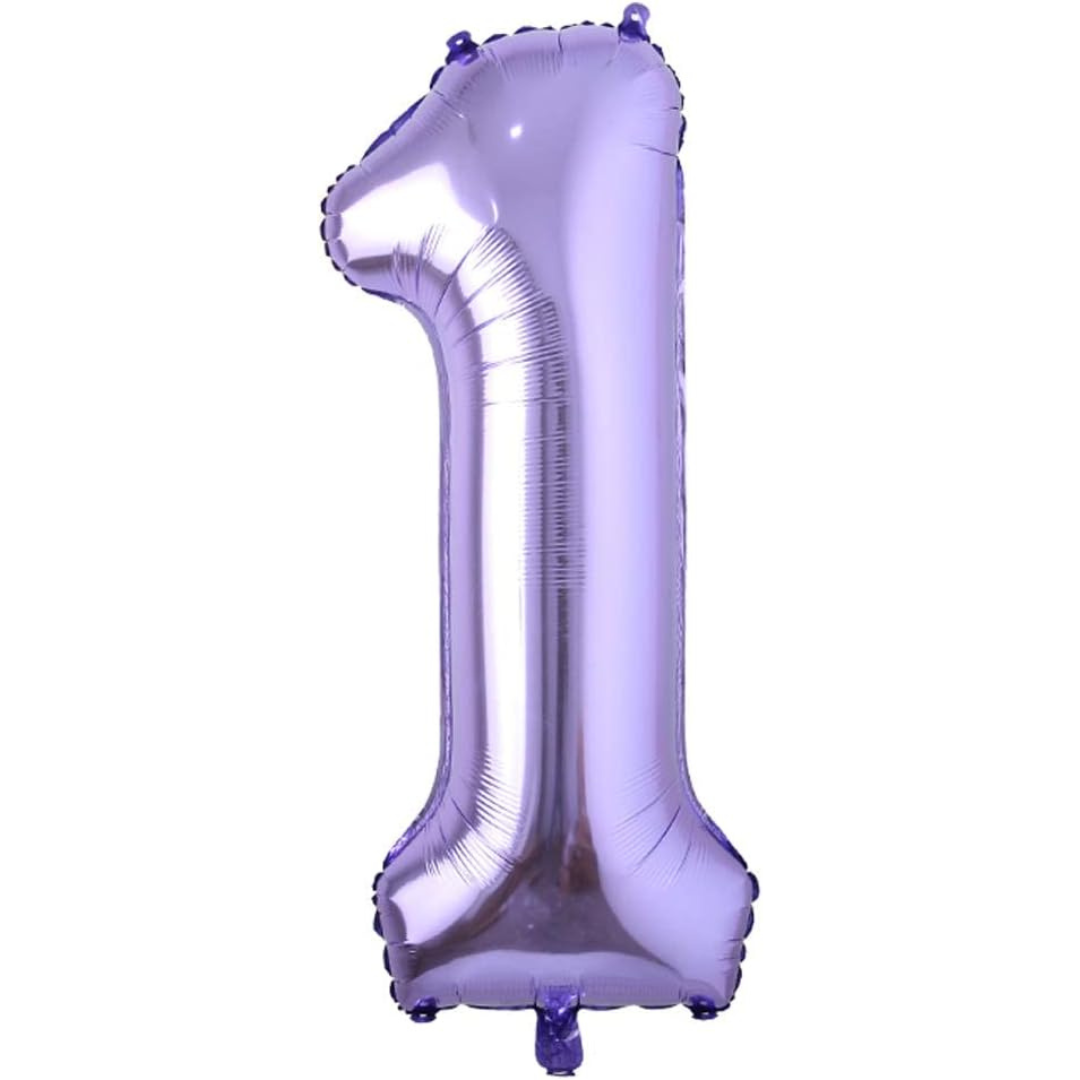 1 Rakam Folyo Balon, Mor 