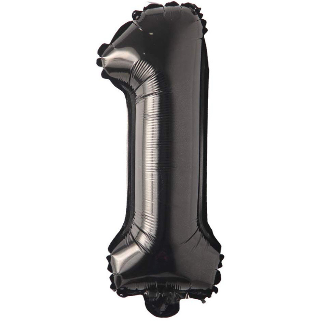 1 Rakam Folyo Balon, Siyah