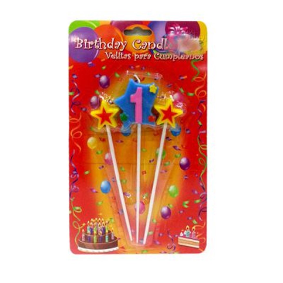 1 Yaş Yıldızlı Mum
