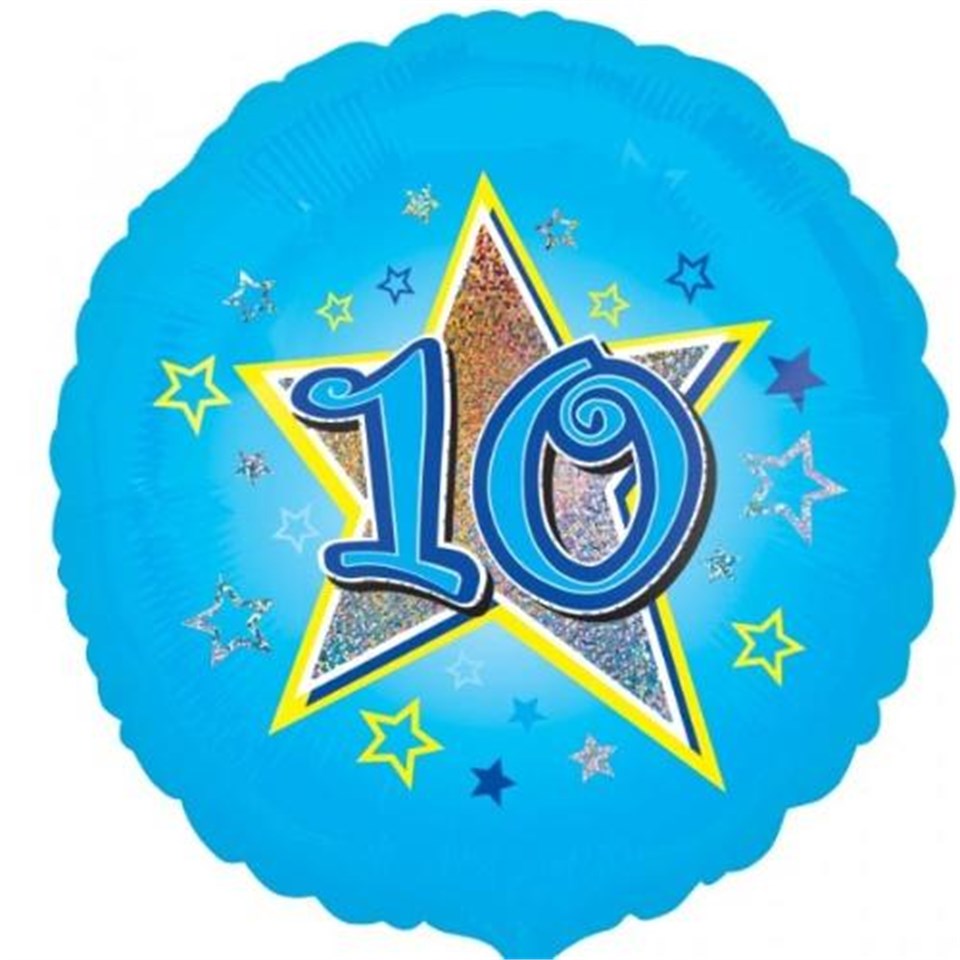 10 Yıldızlı Mavi, Folyo Balon