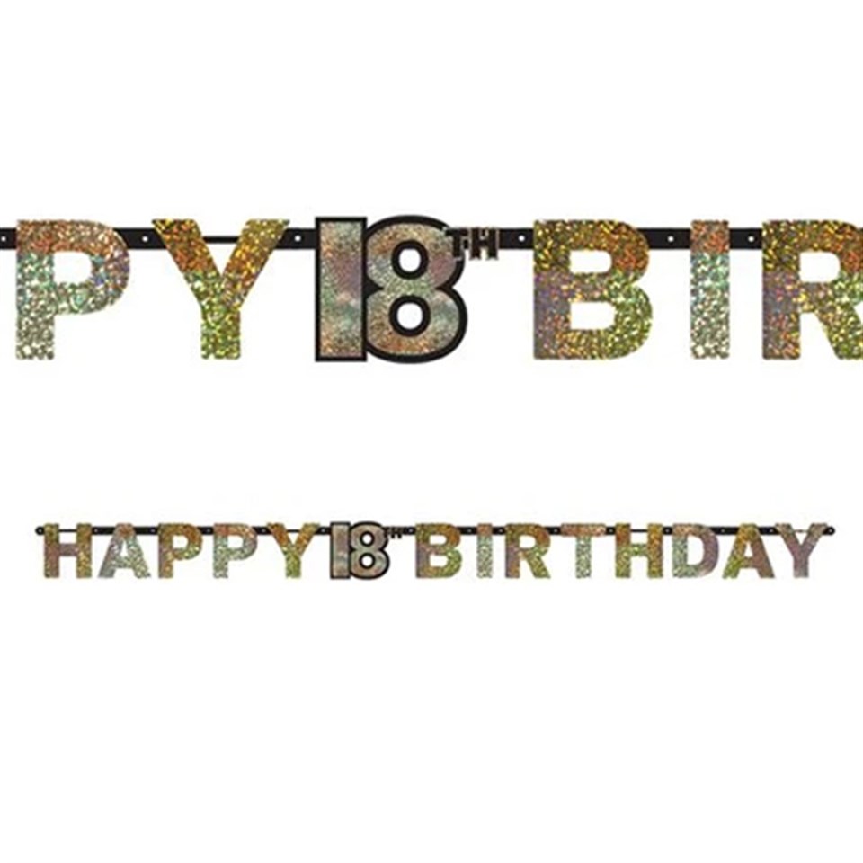 18 Yaş Happy Birthday Banner