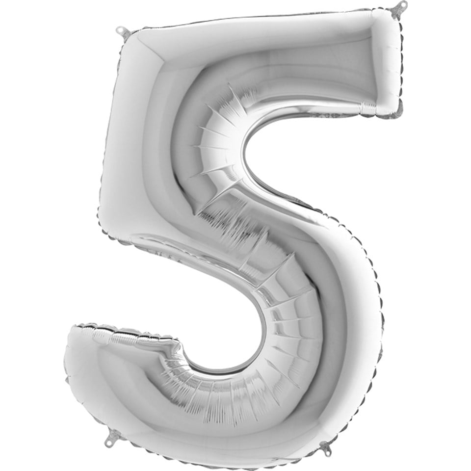 5 Rakam Folyo Balon, Gümüş