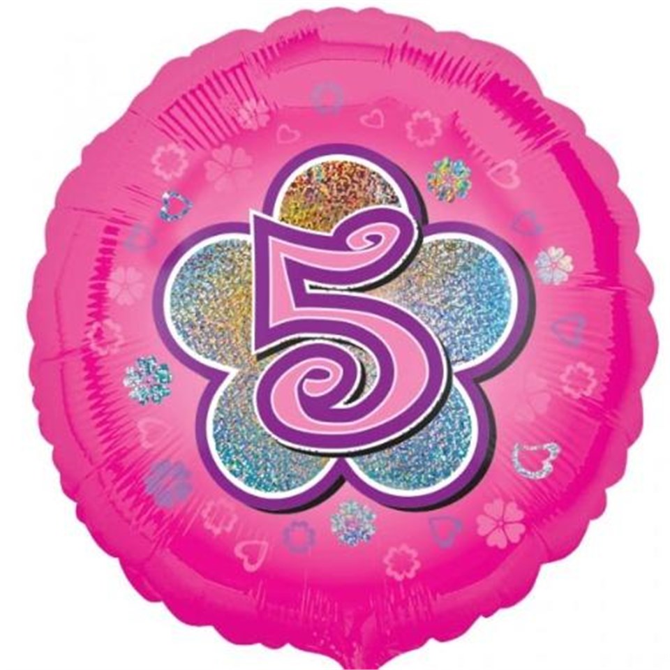 5 Yıldızlı Pembe,Folyo Balon