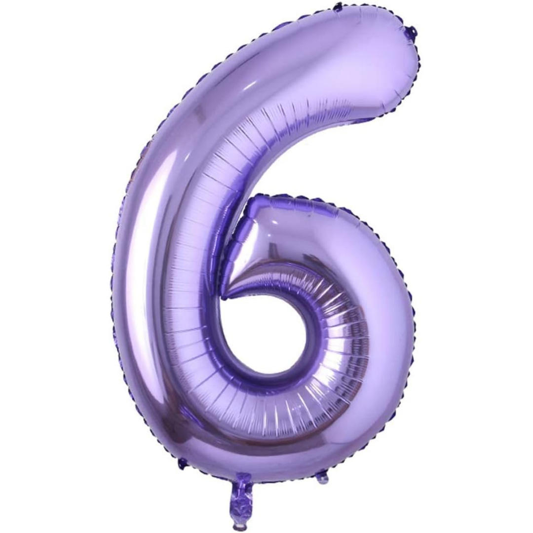 6 Rakam Folyo Balon, Mor 