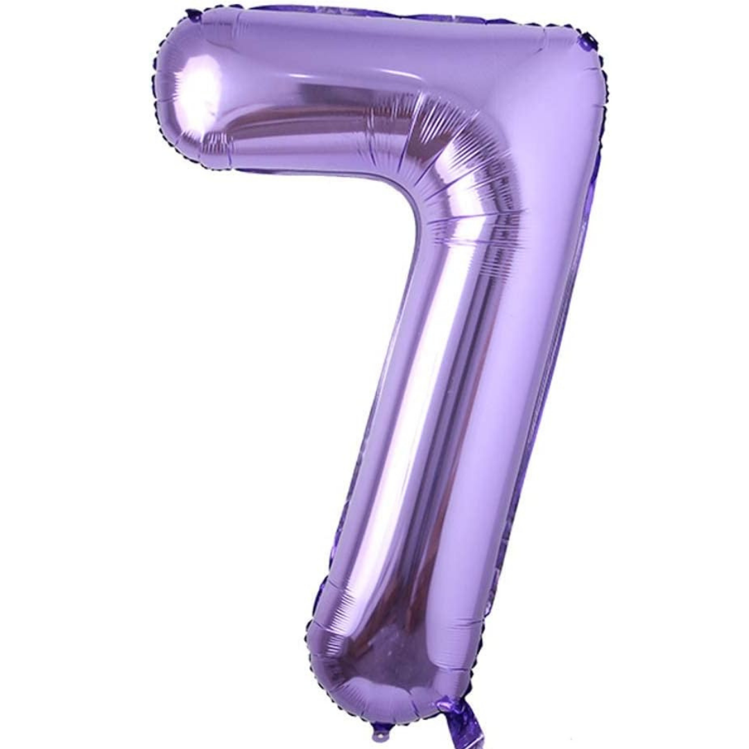 7 Rakam Folyo Balon, Mor 