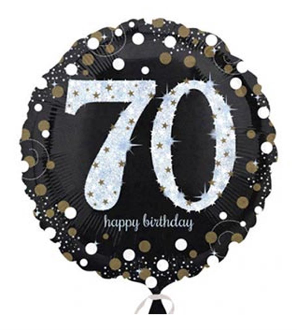 70 Yaş Pırıltılı Gümüş, Folyo Balon