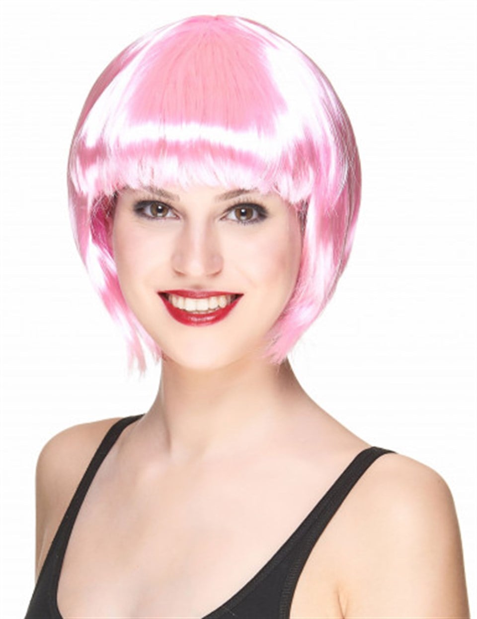 Açık Pembe Kısa Peruk