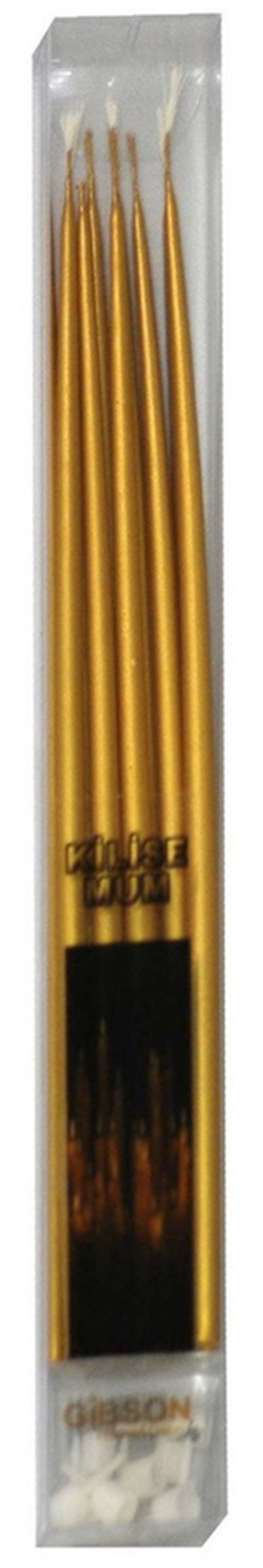 Altın Uzun Altlıklı Mum 10'lu