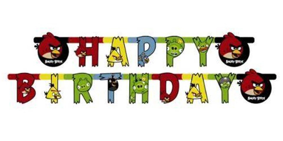 Angry Birds, Happy Birthday Banner