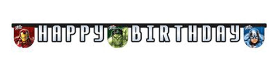 Avengers Power Happy Birthday Banner