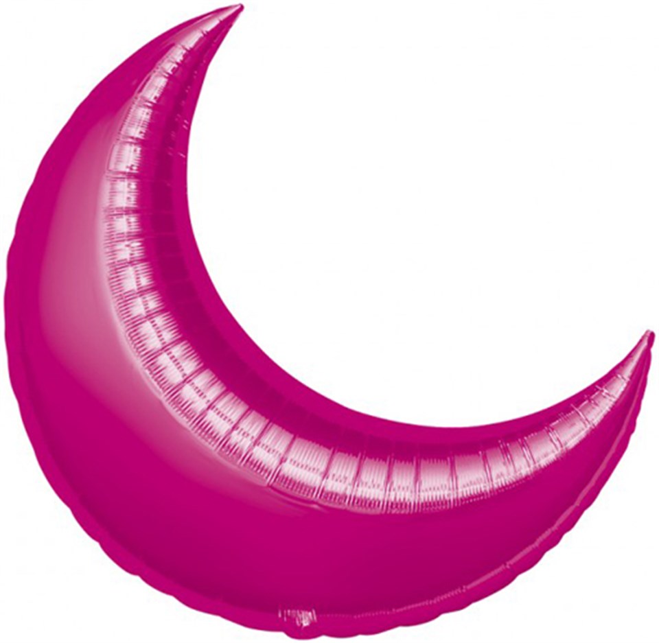 Ay, Süpershape Folyo Balon Fuşya