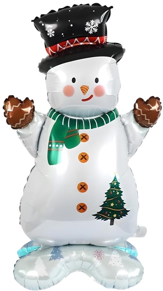 Ayaklı Kardan Adam Folyo Balon Büyük 